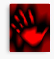 Digital image of a red hand Canvas Print