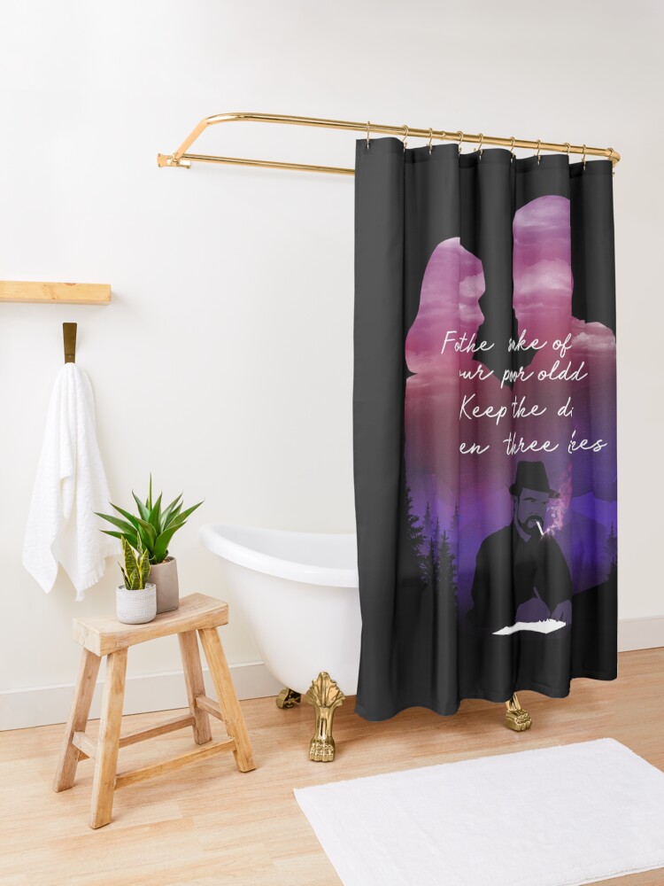 Alternate view of Father and Daughter Shower Curtain