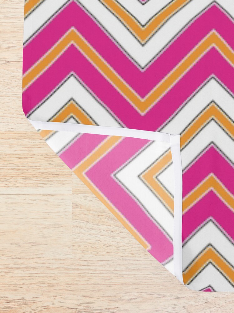Chevron Pattern Zig Zags Pink Orange Black And White