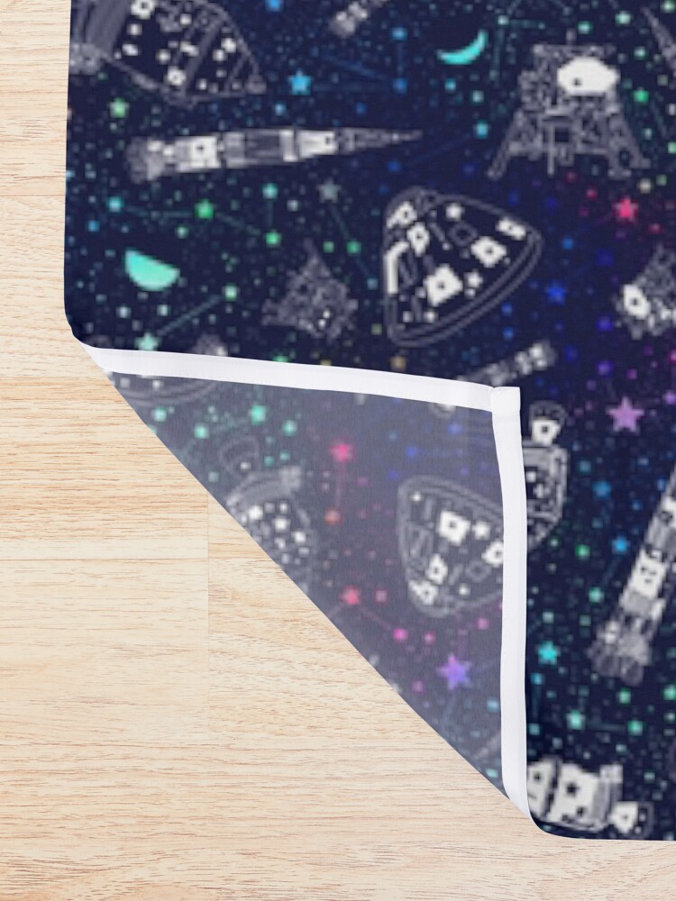 Alternate view of Off to the Moon Shower Curtain