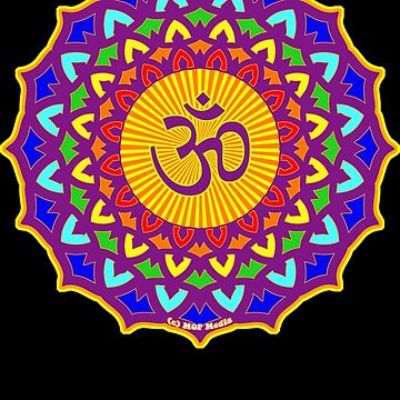 Artwork thumbnail, 7th Chakra Mandala Yoga Om by mindofpeace