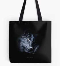 "The Look Back" Timber Wolf Portrait Tote Bag