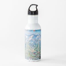 Breckenridge Ski Resort Trail Map Colorado Snowboard Mountain Water Bottle