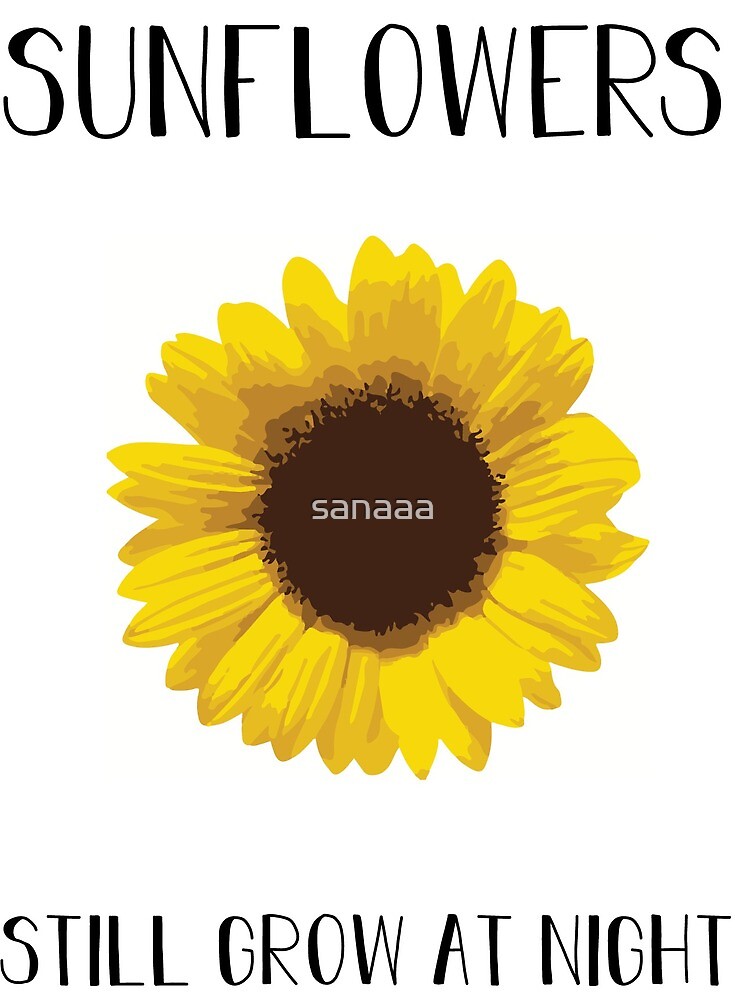 "Sunflowers Still Grow at Night // Rex Orange County" by sanaaa Redbubble