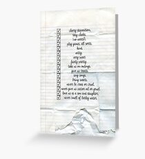 Nanny Checklist Greeting Card