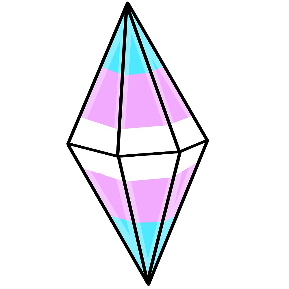 Transgender Pride Sims Plumbob By Renniequeer Redbubble