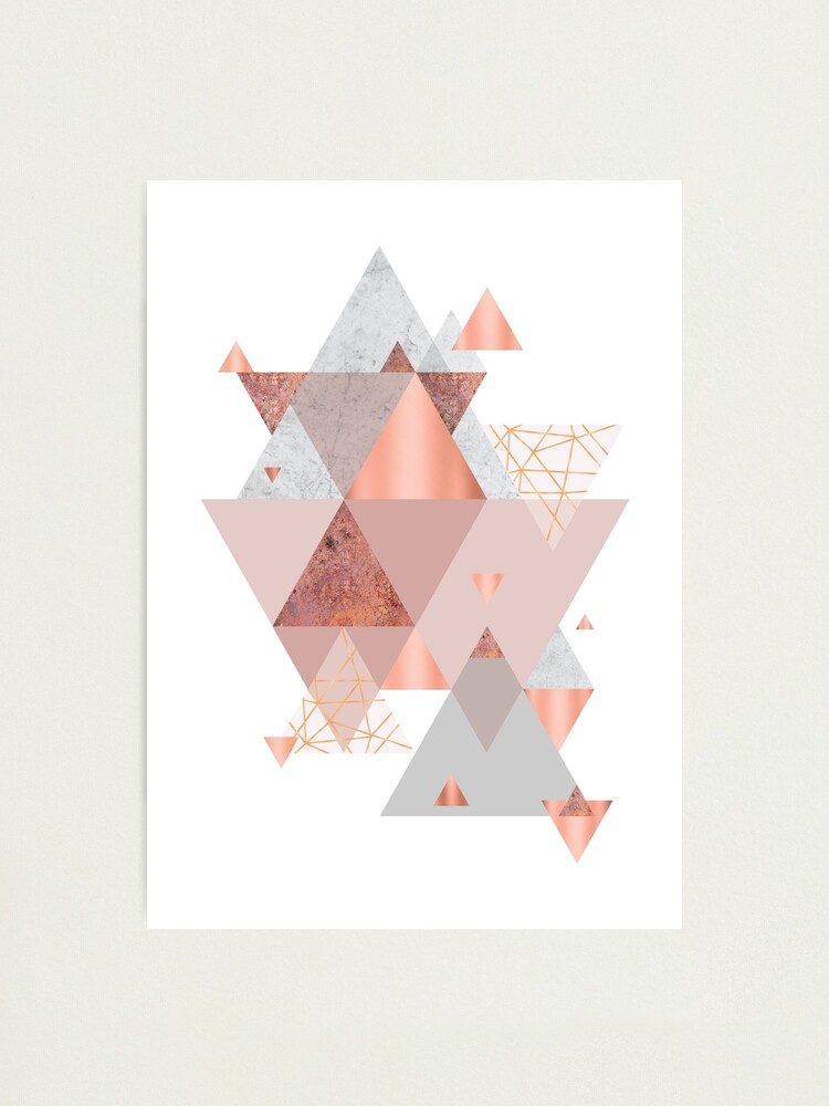 Alternate view of Blush Pink Geo Photographic Print