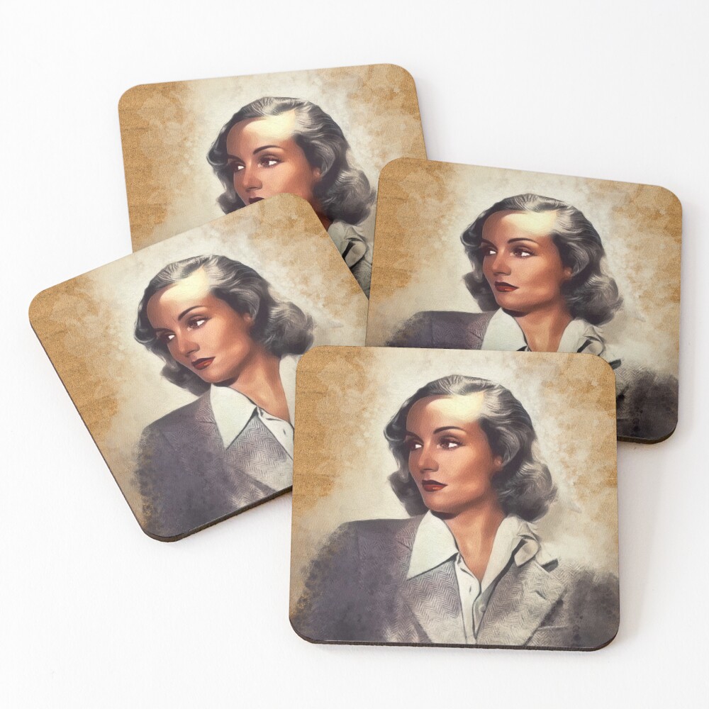Carole Lombard, Vintage Actress Coasters (Set of 4)