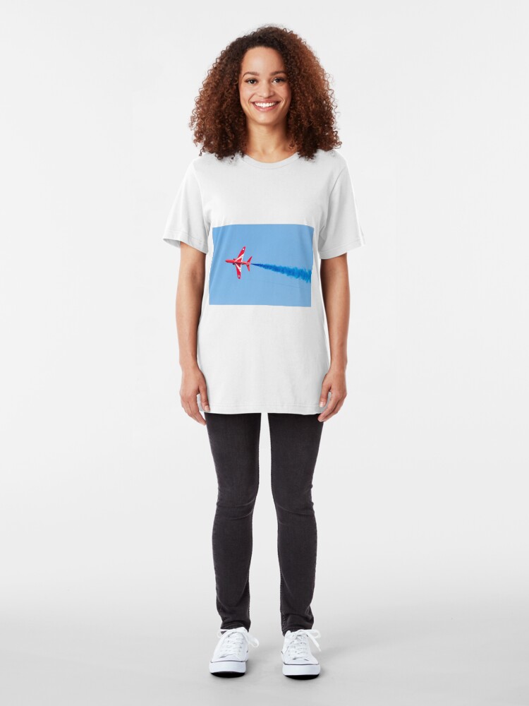 Alternate view of RAF Red Arrows Hawk Jet Aircraft Slim Fit T-Shirt
