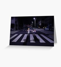 Monogatari – Mayoi and Shinobu crosswalk Greeting Card
