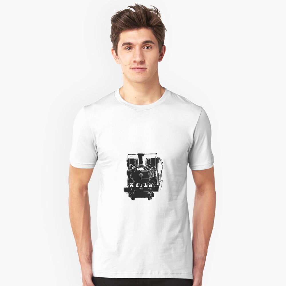 Isle of Man Steam Train and Carriages Slim Fit T-Shirt