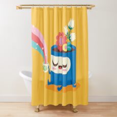 Flower Pot Head and Magic Tea Shower Curtain
