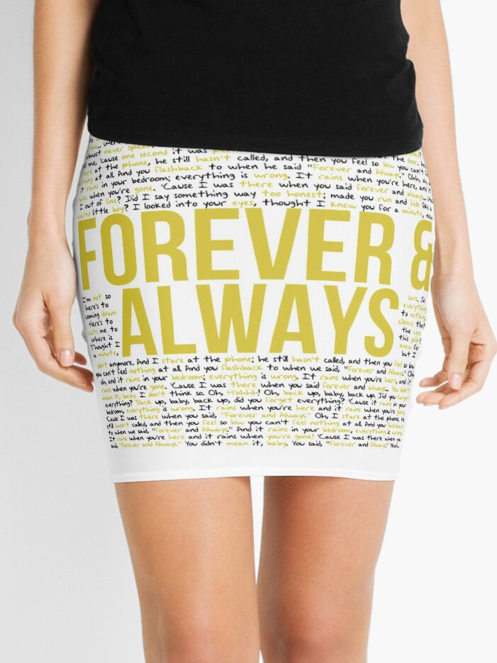 Forever And Always All Lyrics Mini Skirt