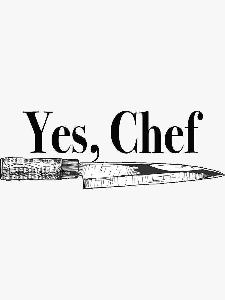 "Yes Chef" Sticker by YesChef Redbubble