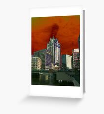 Downtown Milwaukee River Walk © Greeting Card