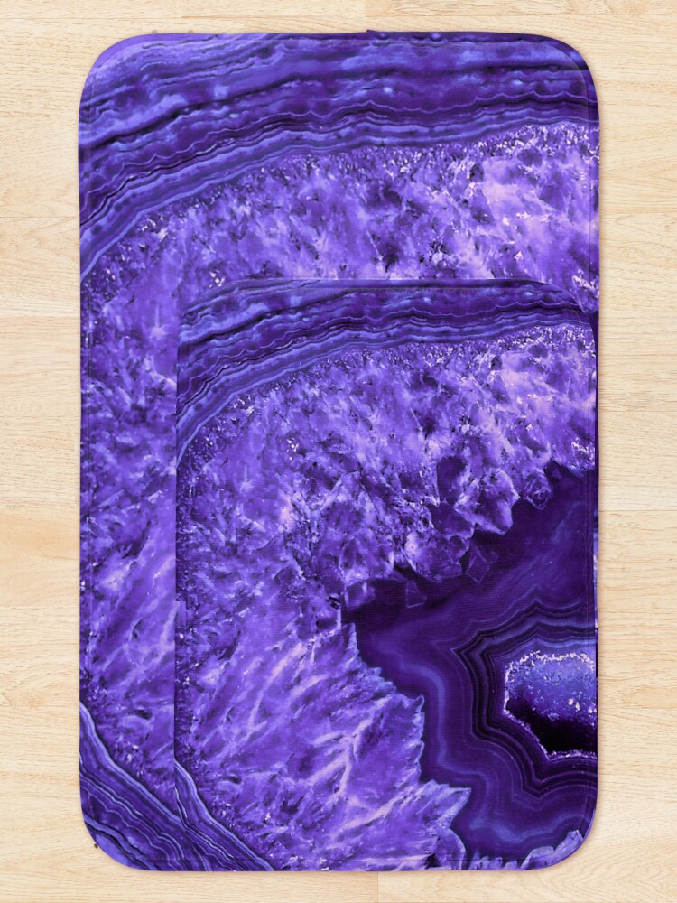 Alternate view of Ultra Violet Agate Mineral Gemstone Bath Mat