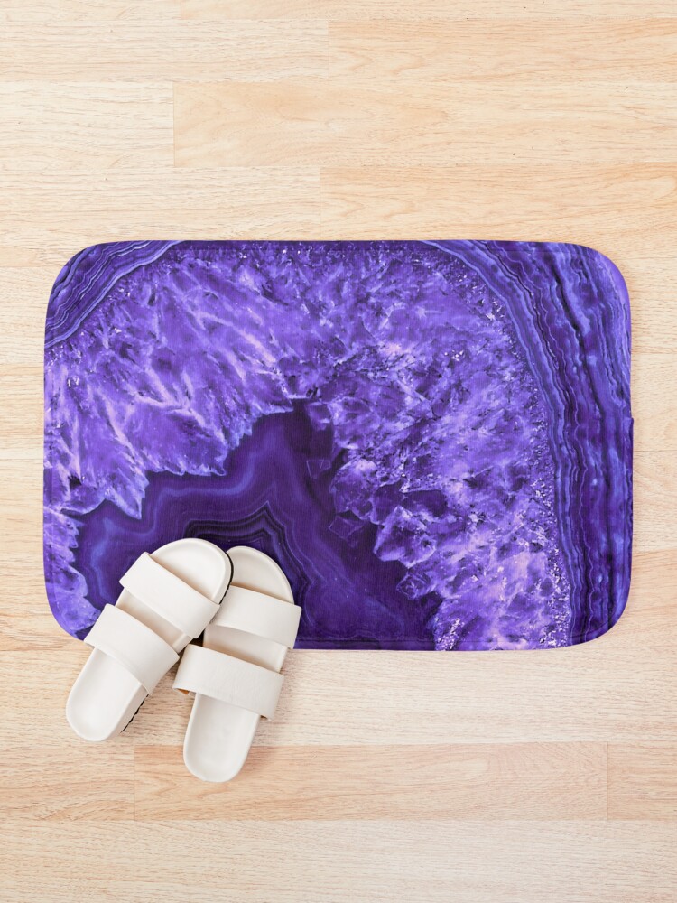 Alternate view of Ultra Violet Agate Mineral Gemstone Bath Mat
