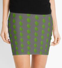 Patterned Leaf Skirt Mini Skirt
