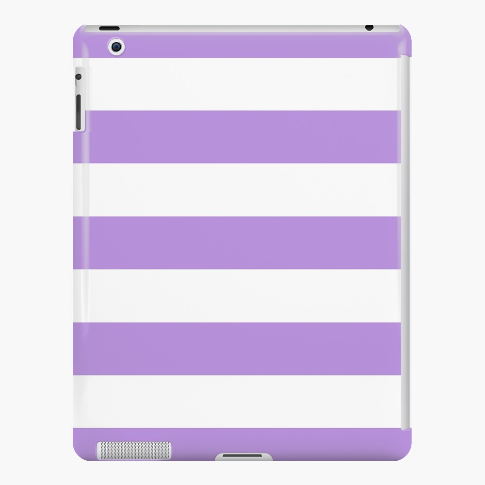 Stripes (Parallel Lines) - Purple White iPad Case & Skin