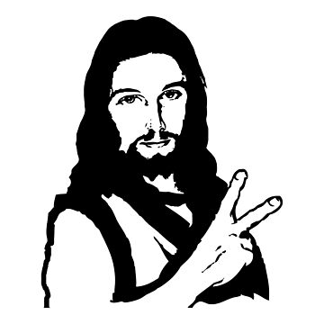 Artwork thumbnail, Jesus Peace Sign Symbol by mindofpeace