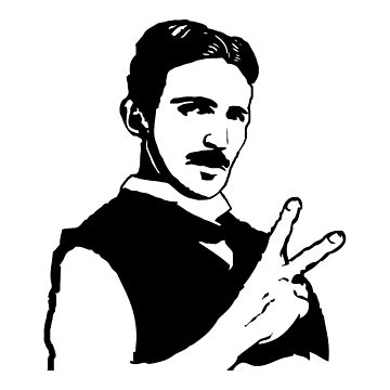 Artwork thumbnail, Nikola Tesla Peace Sign Symbol by mindofpeace
