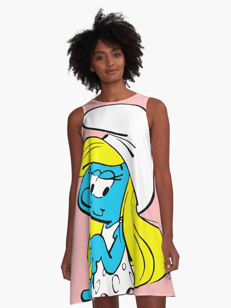 Smurfette A Line Dress By Welovevintage Redbubble