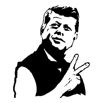 Artwork thumbnail, JFK John F Kennedy Peace Sign Symbol by mindofpeace