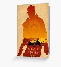 Mad Max Minimalist Greeting Card