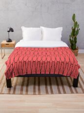 Simple ethno design blocks, on Red Fleecedecke