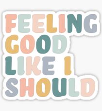 Feeling Good Like I Should Sticker