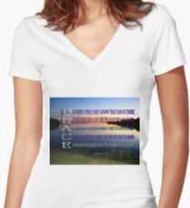 ✿♥‿♥✿PEACE.. A POEM WRITTEN BY BONITA✿♥‿♥✿ Women's Fitted V-Neck T-Shirt