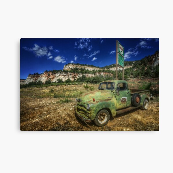A Chevy and Checkerboard Mesa Canvas Print