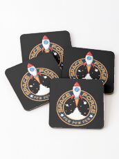 Space Force Rocket Pew Pew Pew Coasters