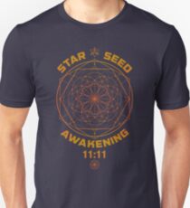 Star Seed Awakening Sacred Geometry 11:11 Slim Fit T-Shirt