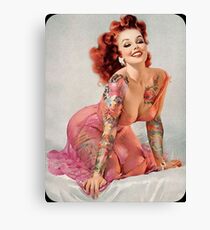 Tattoo Pin-Up Girl Canvas Print