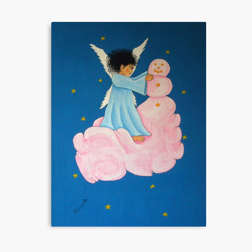Building a Cloud Man Canvas Print