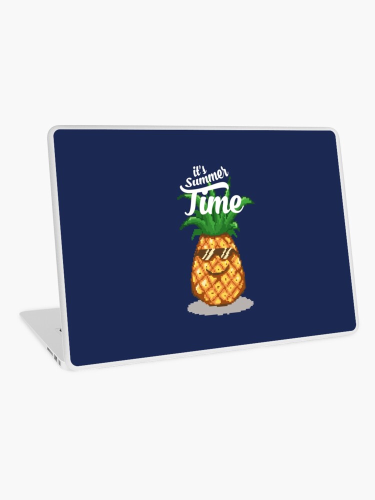 Summer Time Pineapple Pixel Art Laptop Skin