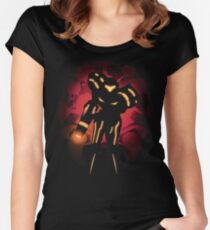 Camiseta entallada de cuello ancho Metroid