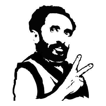 Artwork thumbnail, Haile Selassie Peace Sign Symbol by mindofpeace