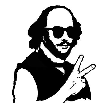 Artwork thumbnail, Shakespeare Sunglasses Peace Sign Symbol by mindofpeace