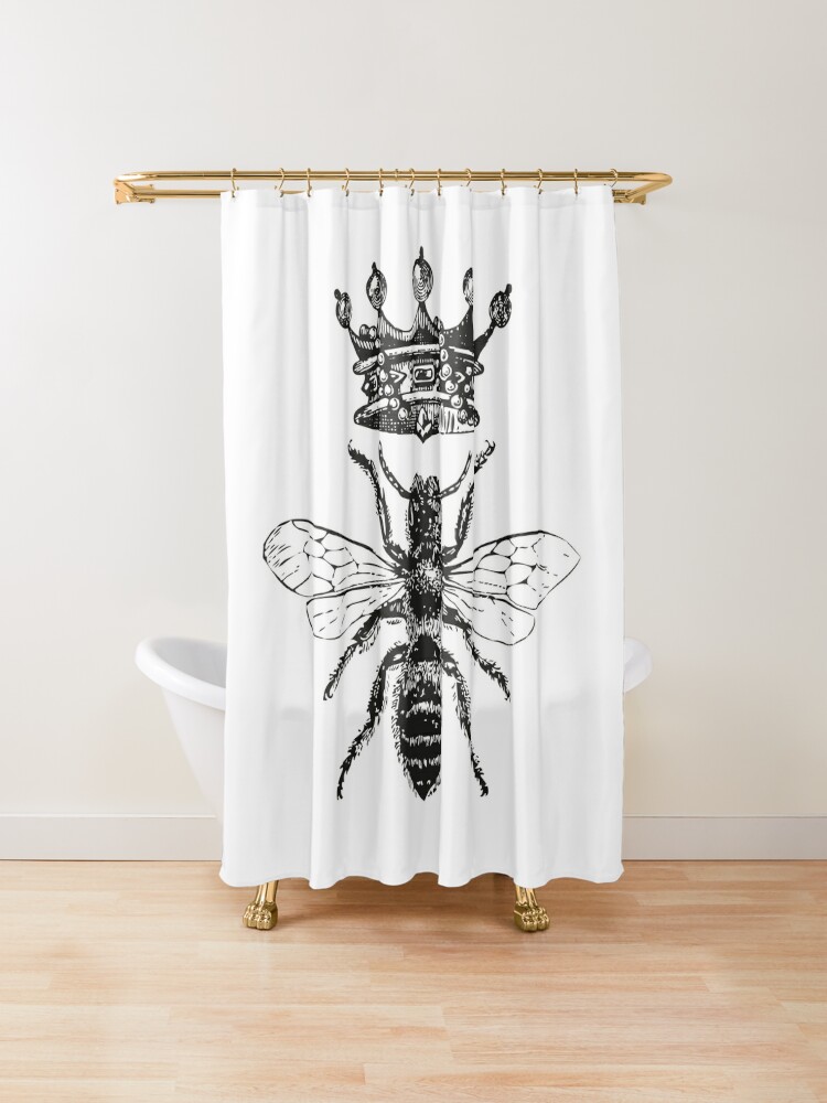 bee shower curtain