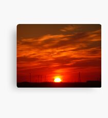 Crimson Sunset on the Horizon... Canvas Print