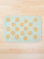 Lemon Pattern Illustration Bath Mat