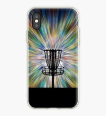 Vinilo o funda para iPhone Disc Golf Basket Silhouette