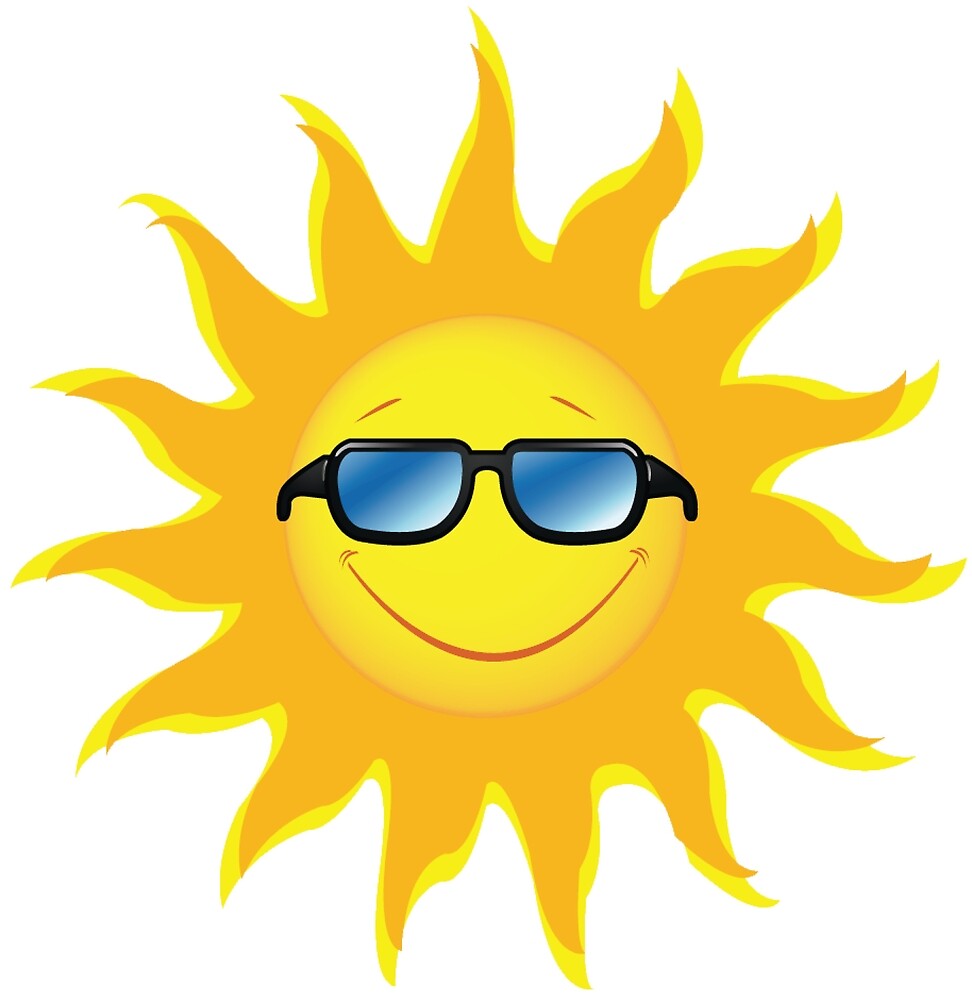 "SUN WITH SUNGLASSES SMILEY FACE 3" by HAUNTERSDEPOT Redbubble
