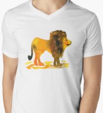 Cecil der Löwe T-Shirt mit V-Ausschnitt für Männer
