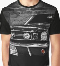 ford mustang cabriolet, black and white Graphic T-Shirt