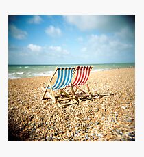 Deckchairs Photographic Print