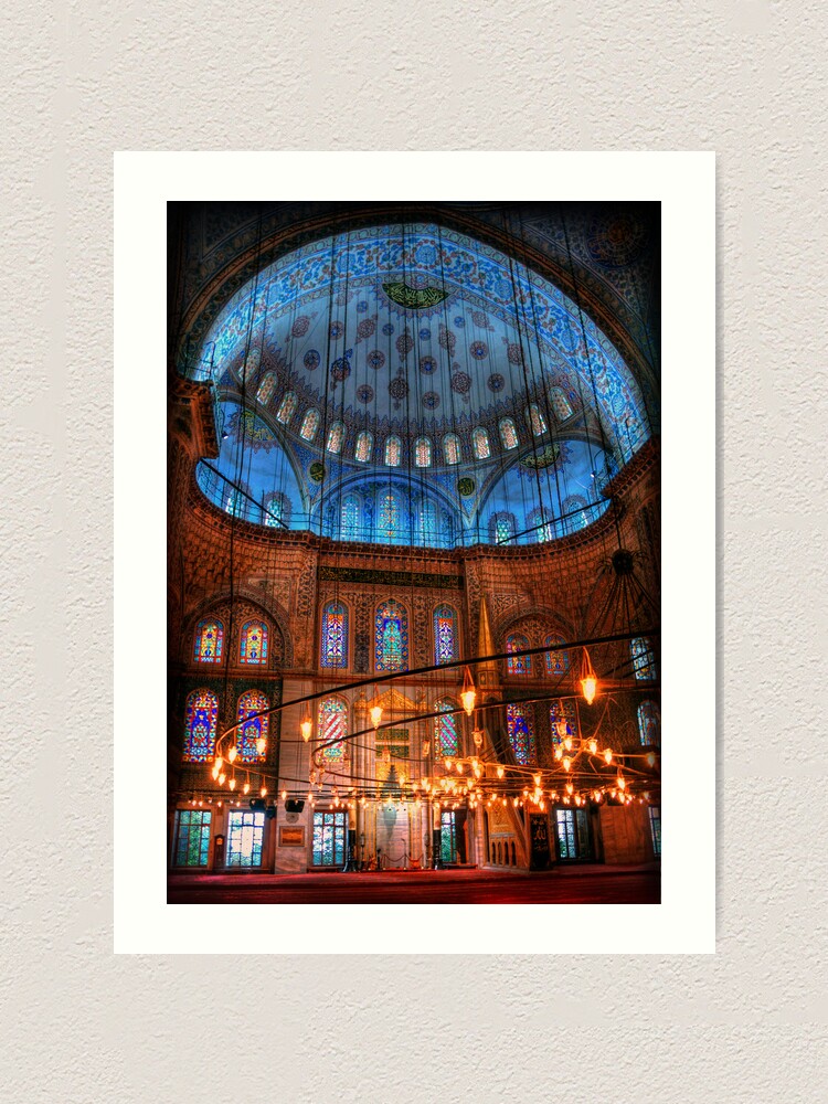 Hdr Blue Mosque Istanbul Turkey View Larger Art Print