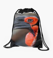 African Ground Hornbill Drawstring Bag